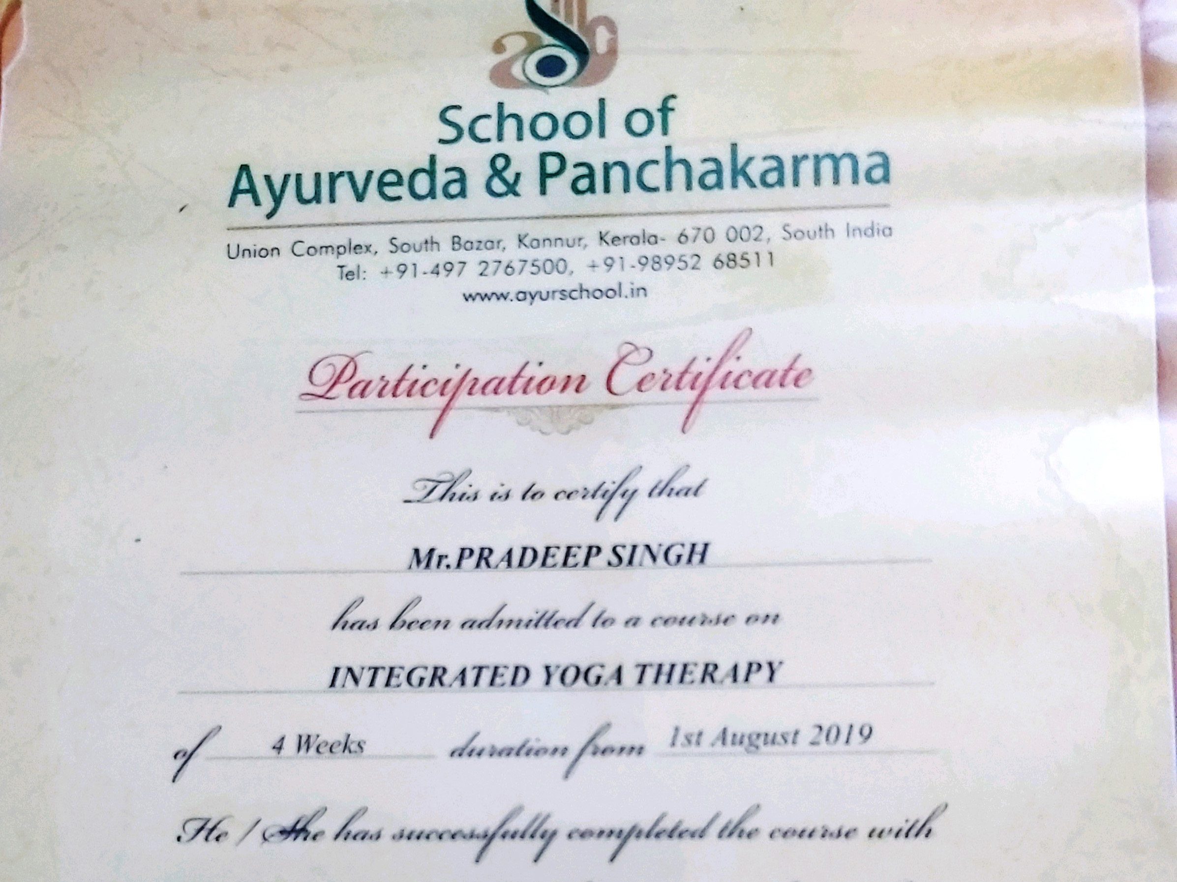 Yoga Therapy Certification